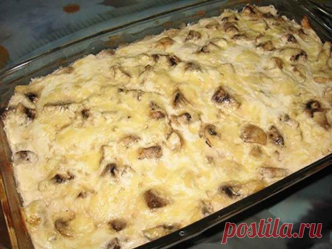Превосходная куриная запеканка с грибами. Лучшее, что мне доводилось пробовать!