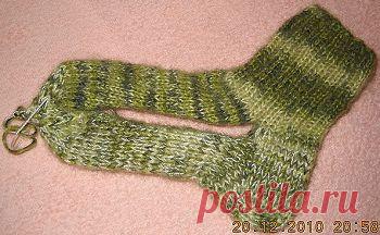 Носки с укрепленной пяткой и подошвой(удобно заменить подошву)