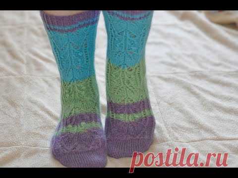 САМЫЕ ДОМАШНИЕ НОСОЧКИ!!!!!Японский узор.Носки спицами.