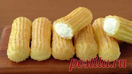 Магазинные эклеры больше не покупем, а готовим сами: доступный и очень вкусный рецепт | Сладкая... Сегодня предлагаю вам интересный домашний вариант эклеров с кремом из сливочного сыра.