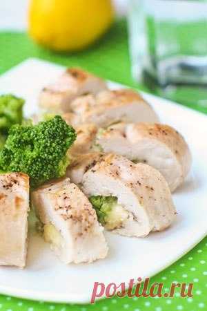 Куриные роллы с брокколи и сыром.