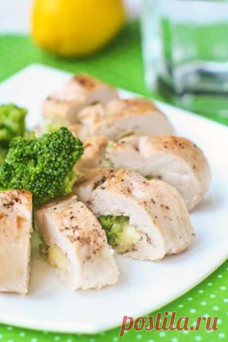 Куриные роллы с брокколи и сыром.