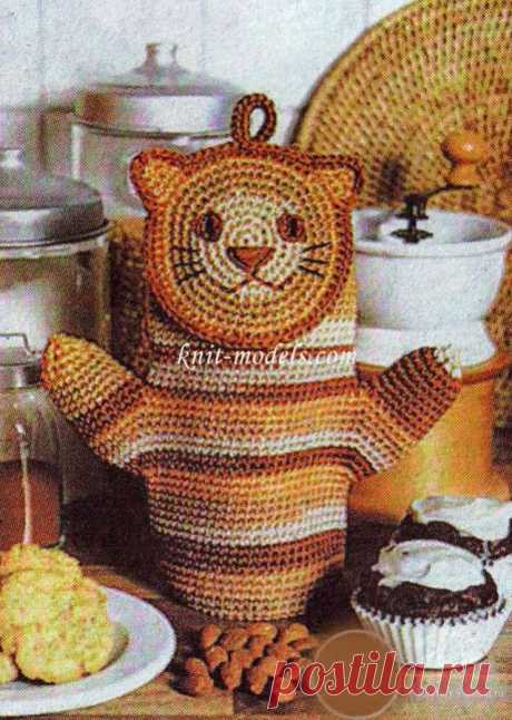 Прихватка для кухни крючком с описанием / Прихватки для кухни и игольницы своими руками, схемы вязания крючком, из ткани / КлуКлу. Рукоделие - бисероплетение, квиллинг, вышивка крестом, вязание