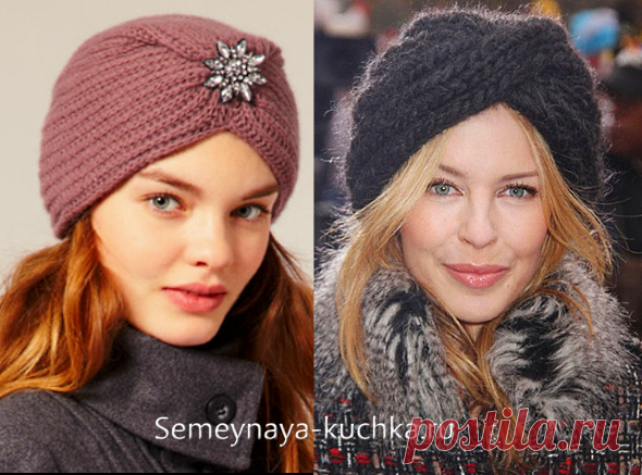 ВЯЗАНЫЕ ШАПКИ 35 моделей на спицах и крючком. | Семейная Кучка