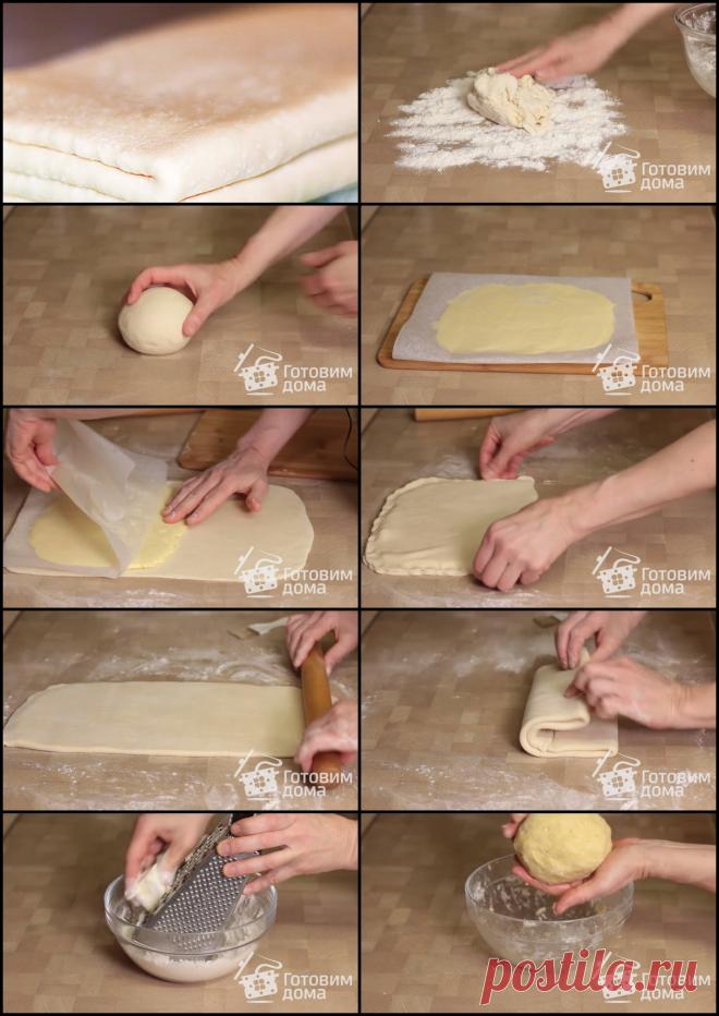 Слоеное бездрожжевое тесто – 2 варианта

Классический рецепт
мука	300 г
масло сливочное	200 г
вода	130 г
соль	1/4 ч.л.
сок лимонный	1 ч.л.
Быстрый рецепт
мука	300 г
масло сл. подмороженое	150 г
вода ледяная	100 г
соль	1/4 ч.л.
сок лимонный	1 ч.л.