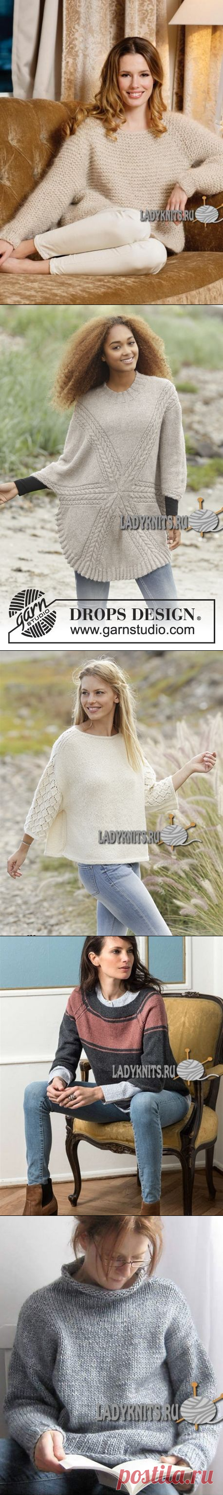 Вязание спицами простого свитера оверсайз из толстой пряжи