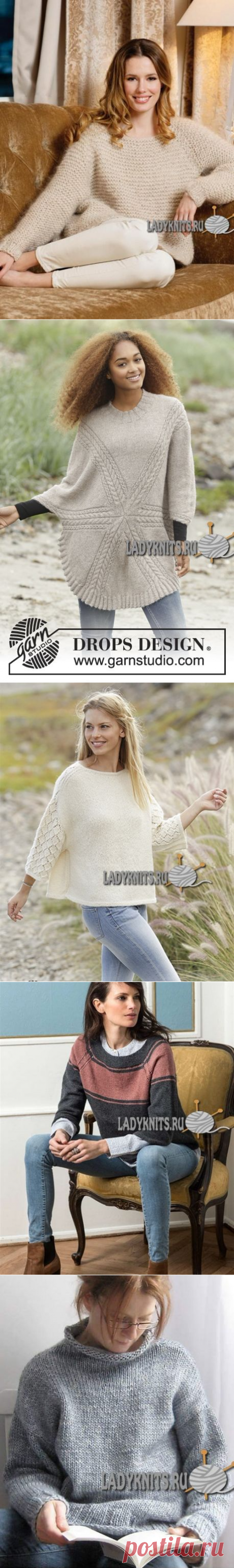 Вязание спицами простого свитера оверсайз из толстой пряжи