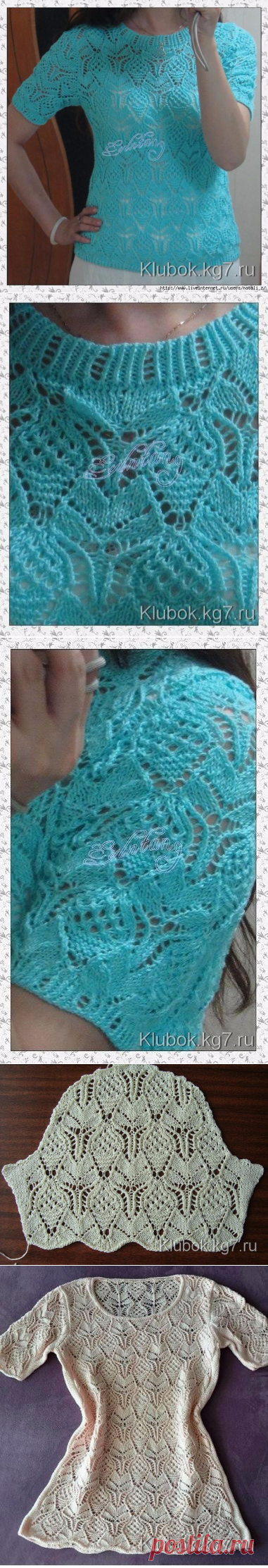 Вязание для женщин. Кофточка красивым японским узором спицами