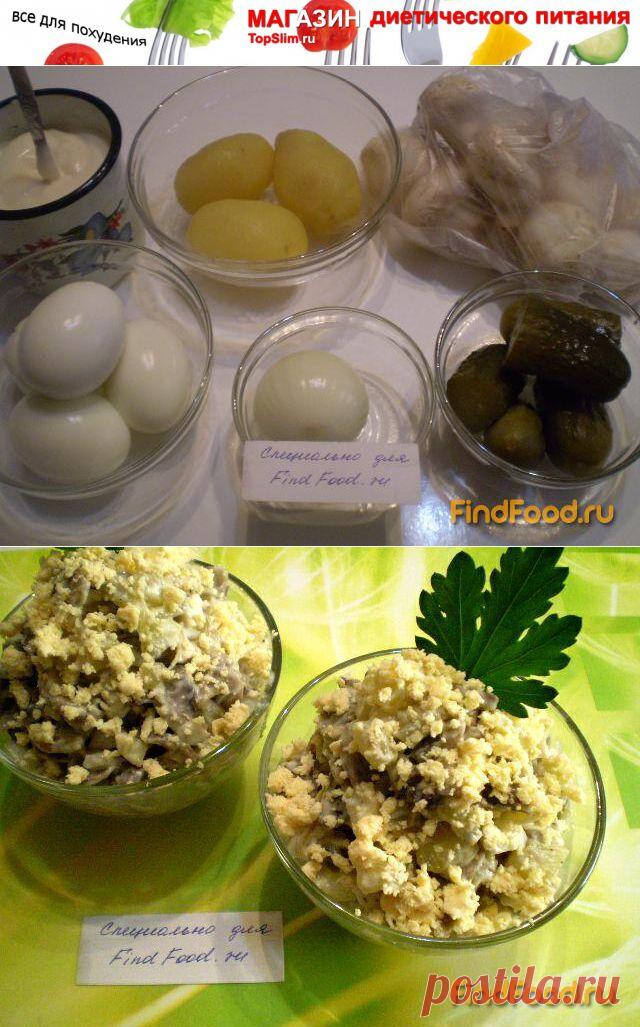 Как приготовить салат с жареными шампиньонами - Рецепт
