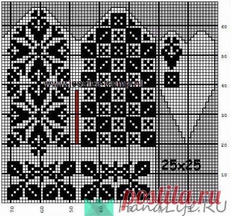 Узоры для варежек / Мое творчество - вязание