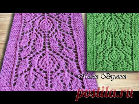 Ажурные розы спицами