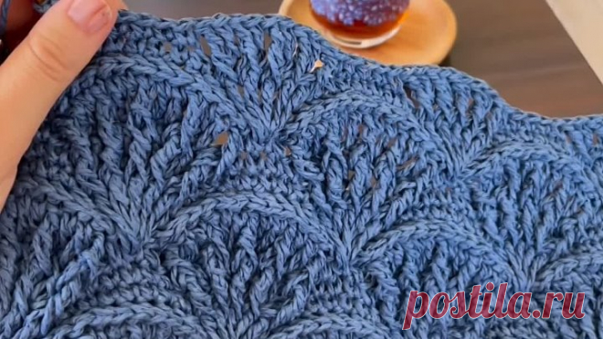 Мега узор. Идеален для пледа. Чешуйки