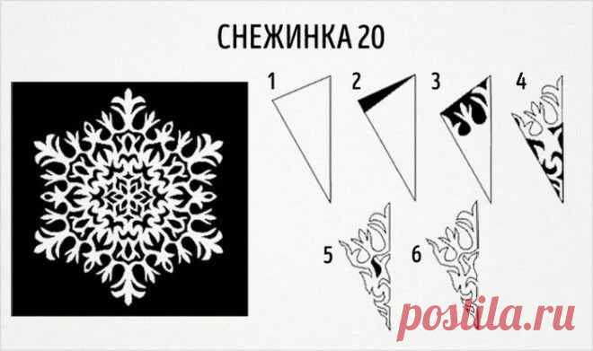 20 замечательных трафаретов-снежинок из бумаги