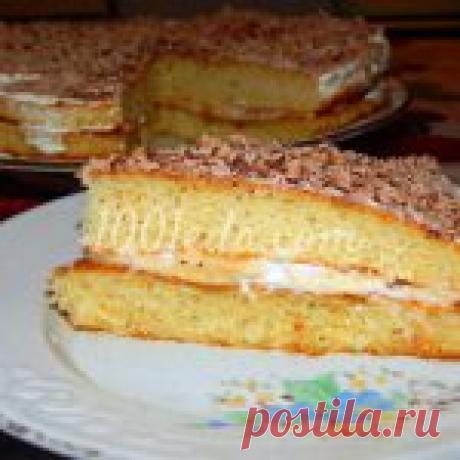 Простой домашний торт бисквитный с шоколадом - Бисквитный торт от 1001 ЕДА