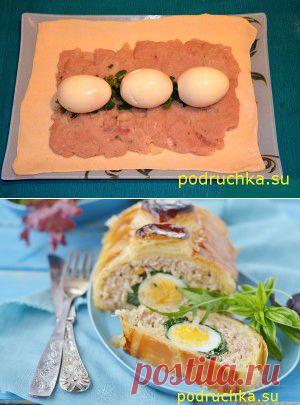 Рецепт мясного рулета с яйцом | любимые блюда