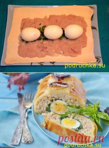 Рецепт мясного рулета с яйцом | любимые блюда