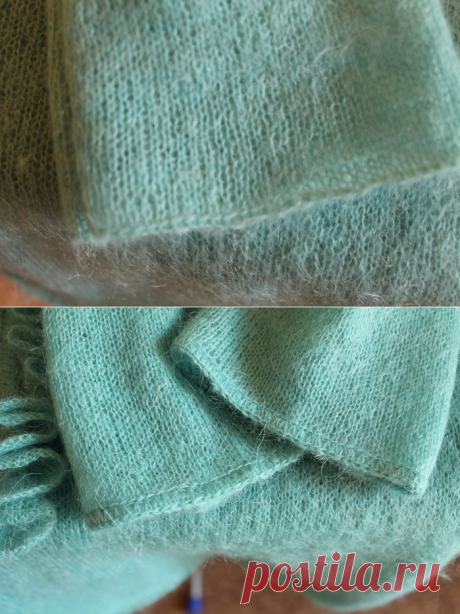 Когда надо обработать край лицевой глади, но не хочешь вязать резинку.