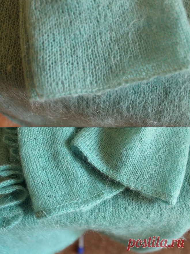 Когда надо обработать край лицевой глади, но не хочешь вязать резинку.