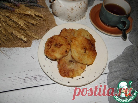 Яблоки в кляре - кулинарный рецепт
Яблоко
Яблоко (2-3шт, желательно сладкие) — 2 шт
Масло сливочное (для жарки) — по вкусу
Масло растительное (немного для жарки) — по вкусу
Кляр
Яйцо куриное — 2 шт
Сахар — 100 г
Корица — 1 ч. л.
Крупа манная — 100 г

Источник: https://www.povarenok.ru/recipes/show/142851/