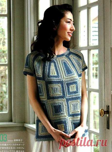 Блузка из мотивов.