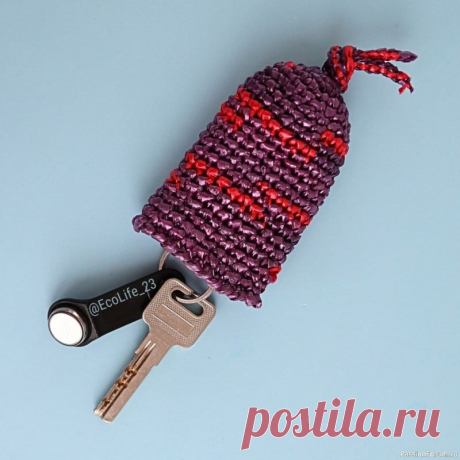 Вязаная ключница из пакетов | Вязание крючком. Ваши работы
