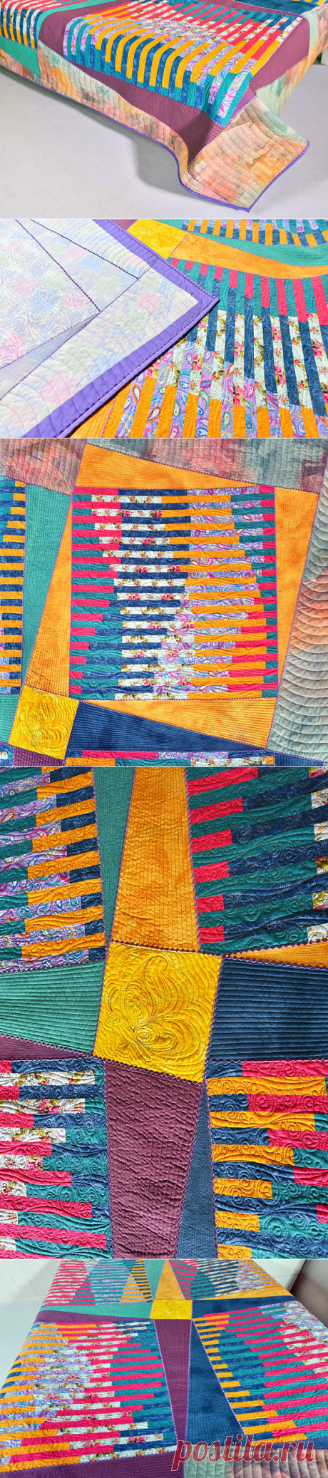 Patchwork Quilt Unique Design Cotton Blanket Bed Quilt