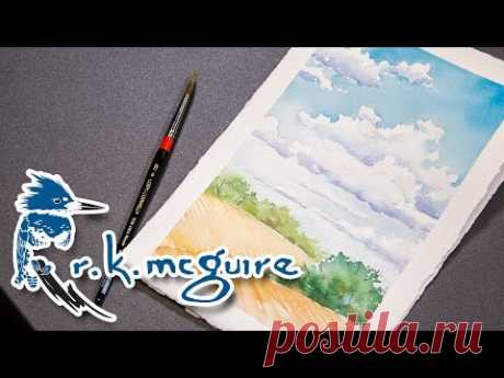 How to Watercolor Paint Clouds | R K McGuire - YouTube