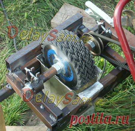 Самодельный садовый измельчитель отходов на основе дисковых пил и мотоблока. Измельчение компоста | ДелайСам.Ру