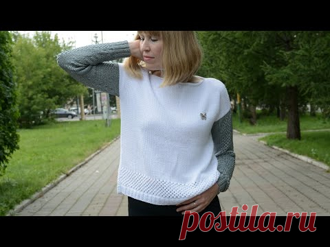 Свитер спицами с ажурным узором. Мастер-класс. Openwork Knitting Sweater Tutorial