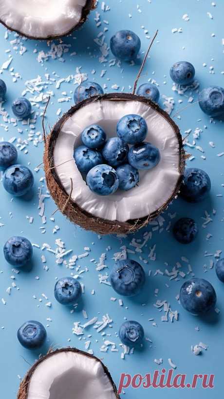 Приятное сочетание черники и кокоса...