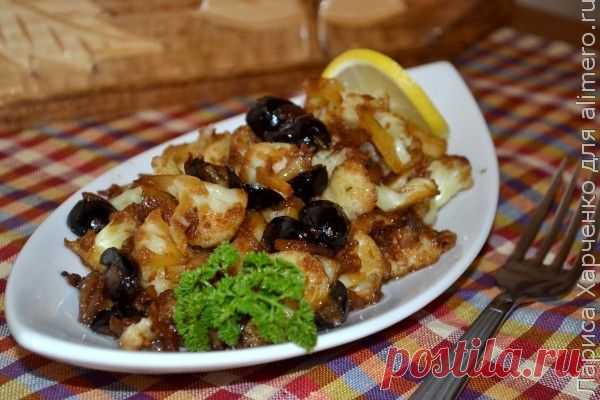 Теплый салат с цветной капустой
