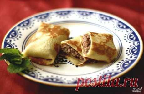 Блинчики с мясом - пошаговый рецепт с фото на Повар.ру