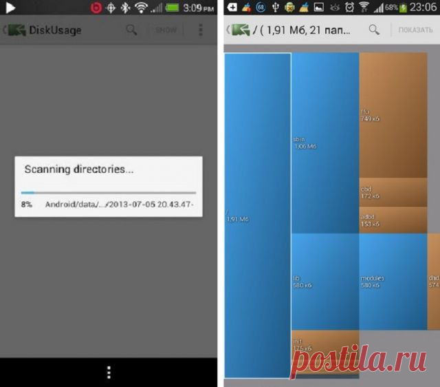 Что занимает место в памяти android и как ее очистить