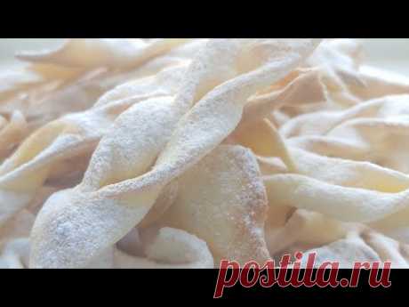 Хрустящий хворост в духовке😋быстрый рецепт
