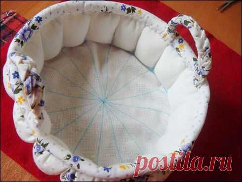 Красивая корзинка из ткани, мастер-класс