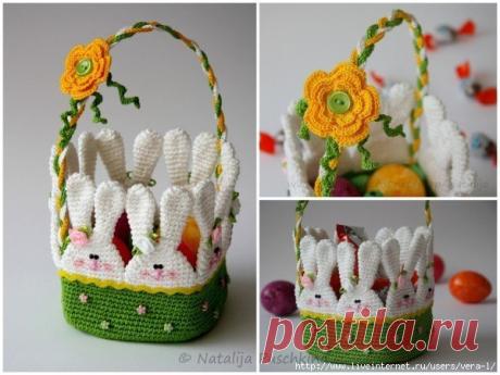 Пасхальная корзиночка от Натальи Пушкиной
#петелька #пасха #своимируками #пасха2018 #крючок #амигуруми #спицы #вяжемдетям #вяжуназаказ