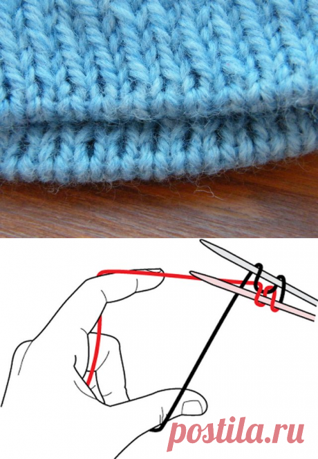 Набор петель спицами волшебный, при котором край изделия как промышленный | razpetelka.ru
