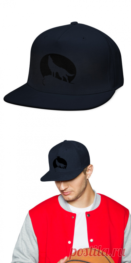 Волк на фоне Луны Кепка снепбек с прямым козырьком с принтом за 1025 ₽ 👕 купить в интернет-магазине - 121289