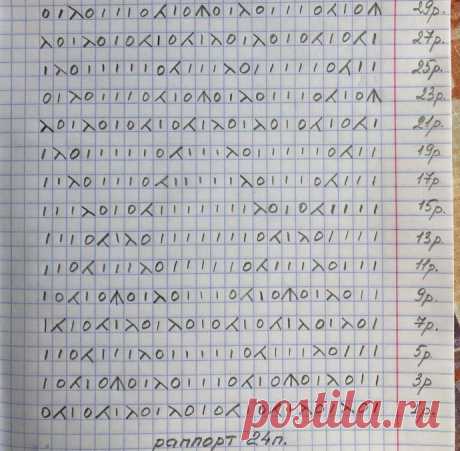 Узор ромбы с ажуром для летних изделий