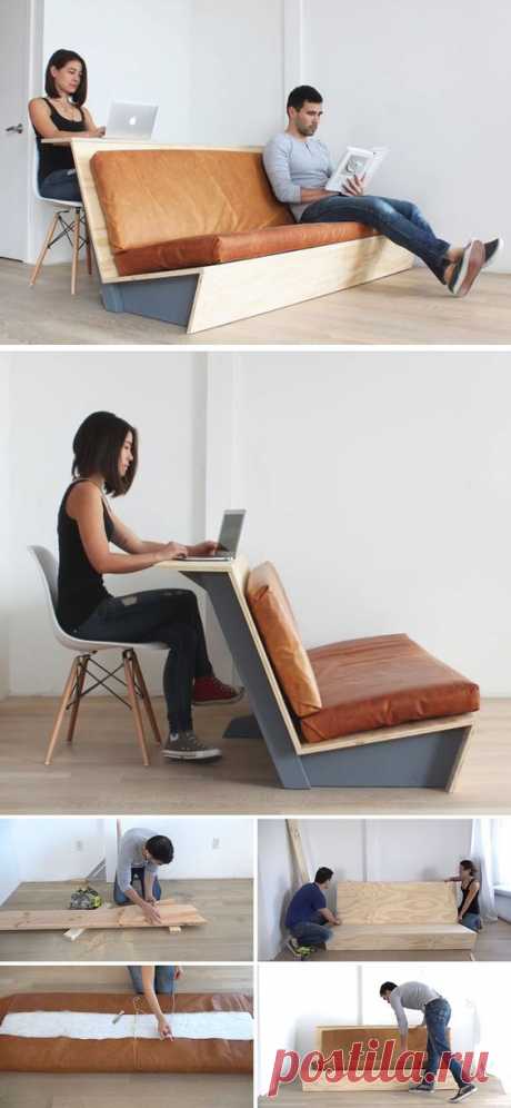 (75) Make This DIY Modern Couch That Also Doubles As A Desk
