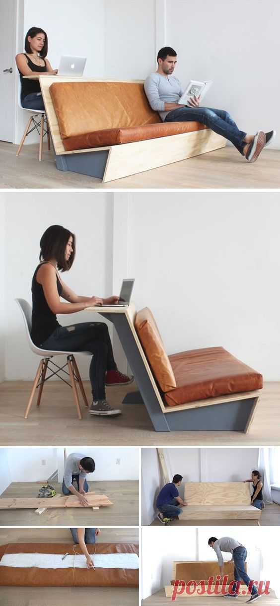 (75) Make This DIY Modern Couch That Also Doubles As A Desk