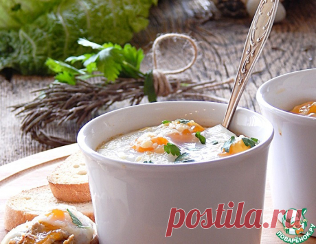 Грибное пюре с яйцами-кокот – кулинарный рецепт