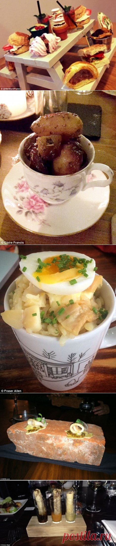 Нестандартная подача блюд в ресторанах (24 фото)