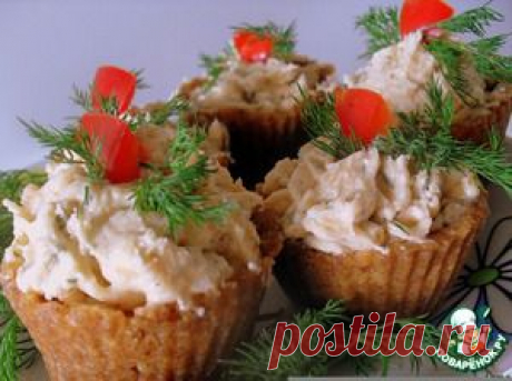 Закусочные тарталетки с сeмгой и сыром - кулинарный рецепт