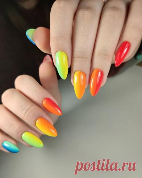 Маникюр "Радуга": яркие и необычные идеи для летнего дизайна ногтей