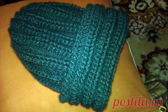 Шапочка на зиму,шерсть,болгарская резинка