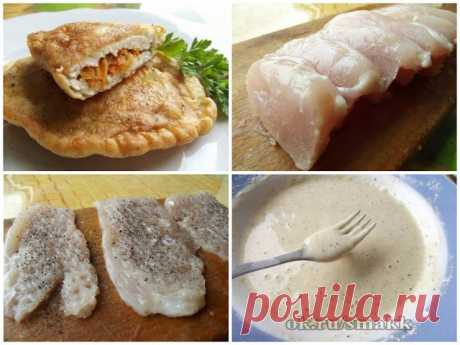 Куриные отбивные с &quot;морковкой по корейски&quot; в кляре