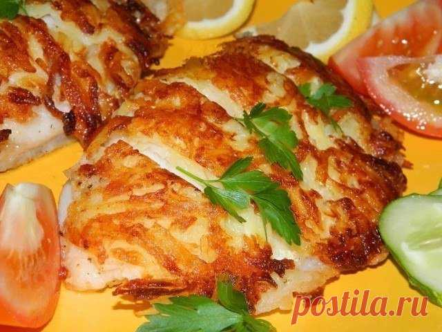 ​Рыба в сырно-картофельной 