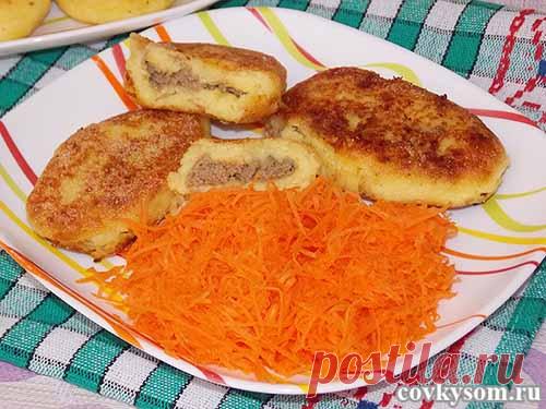 Картофельные зразы с печенью