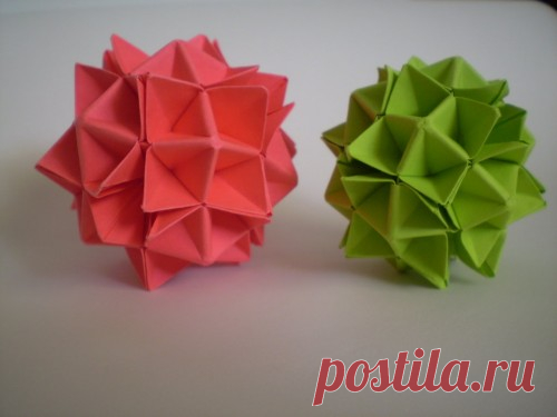 Кусудама "Шипастый шар" Origami-blog.net